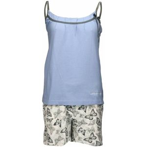 Tenderness - Dames Shortama - Pyjama Set - Licht Blauw - Maat L