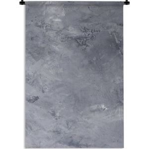 Wandkleed - Wanddoek - Leisteen - Beton - Retro - Structuren - Grijs - Rustiek - 60x90 cm - Wandtapijt