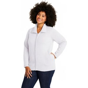 Effen vest met lange rits