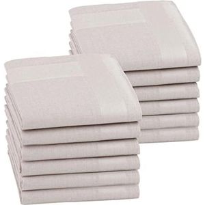 Zachte Katoenen Zakdoeken voor Dames en Heren - Effen Kleur, 40 x 40 cm, 6/12 Stuks