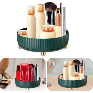 Roterend opbergrek, draaibaar kruidenrek, organizer, draaitafel, organizer, kruidenrek, draaibaar, 360 graden draaibare cosmetica-organizer, voor keuken, eetkamer, kast, dressoir (groen)