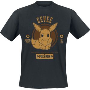 Pokémon Evoli Unisex T-shirt - zwart - XXL