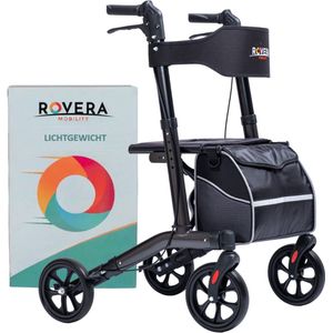 Rovera - Easy Lichtgewicht Rollator - Grijs - Aluminium - Opvouwbaar