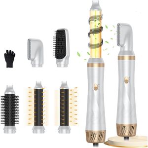 White-Label® Luxe Ronde Volumeborstel Opzetstuk - Multistyler - Haarstyler föhn - Diffuser voor Krullen - Wit en Goud