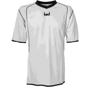 KWD Sportshirt Victoria korte mouw - Wit/zwart - Maat XL