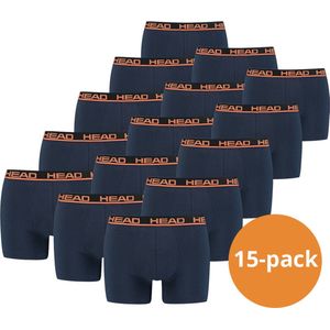 HEAD boxershorts Basic Blue/Black- 15-Pack Blauwe heren boxershorts - Maat XXL