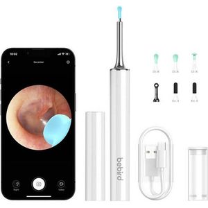 Bebird T15- Oorsmeerverwijderaar met camera- Noodpakket essential- Camera met Bluetooth- Gecertificeerd- Valentijn- Oorreinigingscamera - Wit- Apple- Android- Uniek cadeau