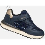 GEOX FASTICS MEISJES Sneakers - MARINEBLAUW/PLATINA - Maat 27