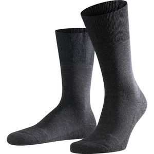 FALKE Airport Plus gestoffeerde zolen merinowol katoen sokken heren grijs - Matt 45-46