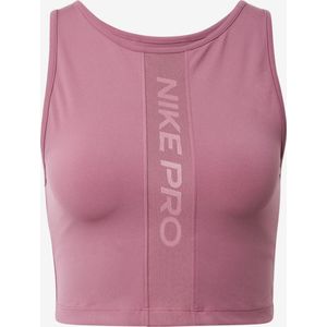 Nike Trainings crop top met inzet van mesh - Roze - Maat L