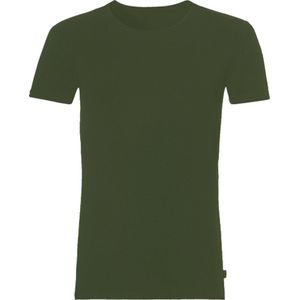 Boru Bamboo - T Shirt Heren - Ronde Hals - Olijfgroen - 2 Pack - Maat L