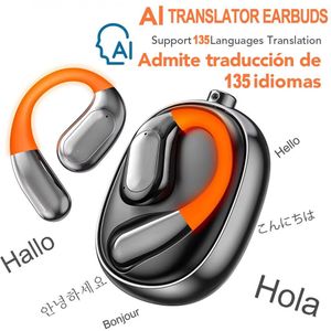AI Vertaler Oordopjes – Draadloze Bluetooth Oordopjes met Realtime Vertaling, Slaap- & ASMR-modus, Open-fit Hoofdtelefoon met App