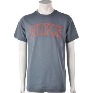 Nike - Young Adult Short Sleeve - T-shirt - 116 - 128 - Grijs/Oranje