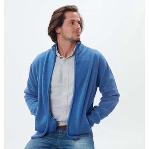 Osborne Knitwear Cardigan met rits - Lamswol - River - 3XL
