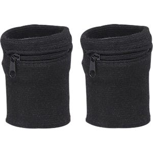 Polsbrace - Polssteun - Ademend Zweetabsorberend Snel Droogend - 2 Stuks - Voor Sport En Outdooractiviteiten Zwart