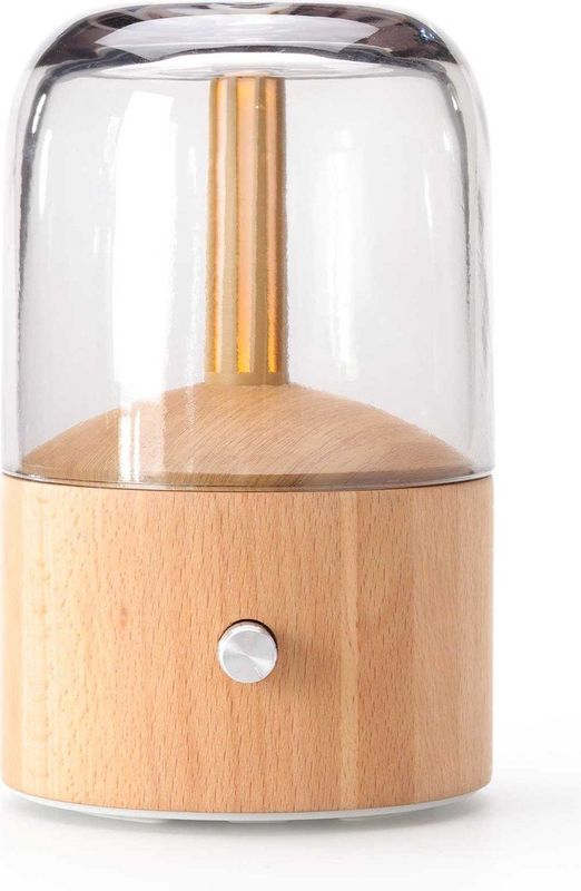 Lanaform - Davy Mist - Aroma Diffuser - Glas - Hout - 120 ml - 12 Uur Autonomie