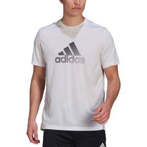 adidas - Activated Tech AEROREADY Tee - Wit Sportshirt - L - Wit