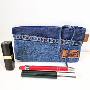 Toetie & Zo - Makeup-tasje Jeans - Handgemaakt - Etui - Denim - 20bx9hx4d