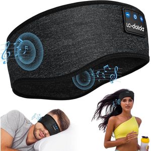 Draadloze Slaaphoofdtelefoon met Bluetooth 5.4 - Comfortabele Hoofdband voor Yoga, Joggen en Slapeloosheid (Zwart)