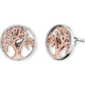 Engelsrufer - ERE-LILTREE-BICOR - Oorknopjes - Zilver - Meerkleurig - Gerhodineerd 925