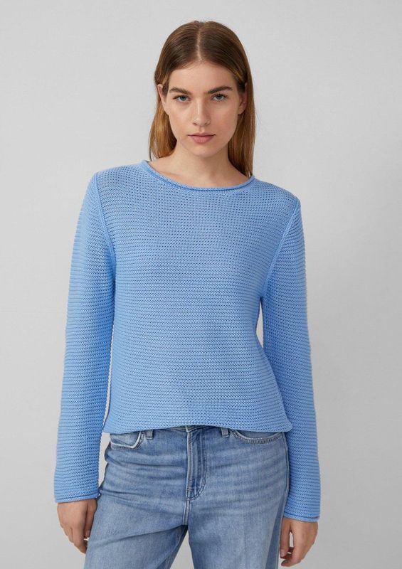 s.Oliver - Trui - Lichtblauw - Knitwear - Lange Mouw