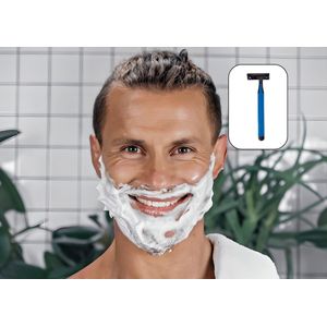 Wegwerp Scheerset - 3-blads Scheermesje - Verzorgende Scheercrème - 5 Stuks