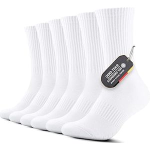 6-Paar Gevoerde Sportsokken Voor Dames En Heren – Ademend Katoen – Thermische Wandelsokken Voor Trekking, Hardlopen & Tennis (Maat 39-42 & 43-46)