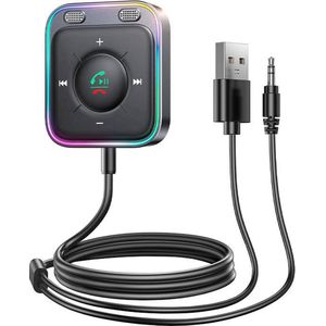 Bluetooth AUX Ontvanger - Transmitter - Receiver - Ontvanger - Audio Adapter - BT 5.4 - Muziek Streamen naar Autoradio - Koptelefoon - Versterker - Handsfree Bellen - Auto Carkit - AUX naar Bluetooth