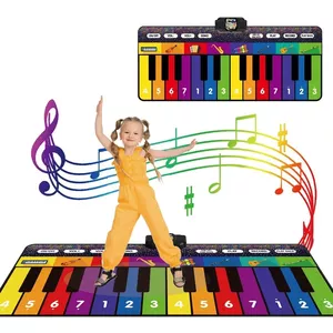 LEADSTAR Pianomat – Muzikale Dansmat Voor Kinderen (1-5 Jr) – Educatief Speelgoed Met 8 Instrumenten – Opvouwbaar & Draagbaar – 148x60 Cm – Ideaal Cadeau