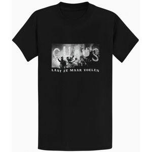 Hools Unisex T-shirt – Ultras Chaos Design – Zwart – Maat S
