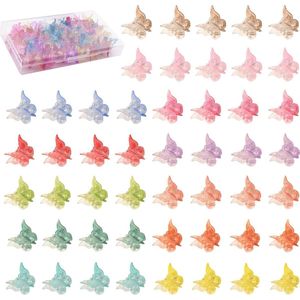 Vlinder Haarspeldjes - Set van 50 Mini Vlinder Haarklemmen - Schattige Haar Clips voor Meisjes en Dames - Veelkleurig .