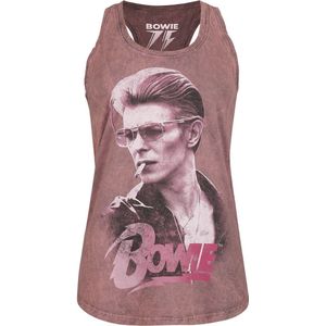 David Bowie Smoking Dames Top - koraal - S