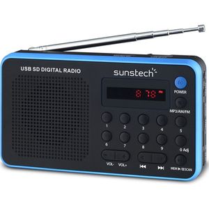 Sunstech - MIRA - Draagbare Digitale Radio - AM / FM - USB - MicroSD