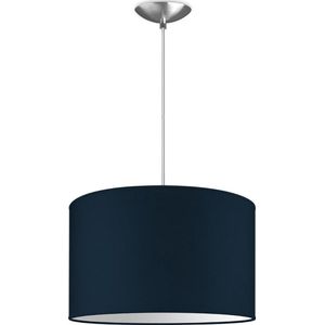 Home Sweet Home hanglamp Bling - verlichtingspendel Basic inclusief lampenkap - lampenkap 35/35/21cm - pendel lengte 100 cm - geschikt voor E27 LED lamp - donkerblauw