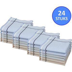 Sorprese Zakdoeken - Model 8 - zakdoeken heren - 24 zakdoeken - Italiaans katoen - herbruikbare zakdoek - Cadeau