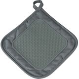 Linge Décor - 1790109 - Pannenlap - Antraciet - 19 x 19 cm - Siliconen/Polyester/Katoen