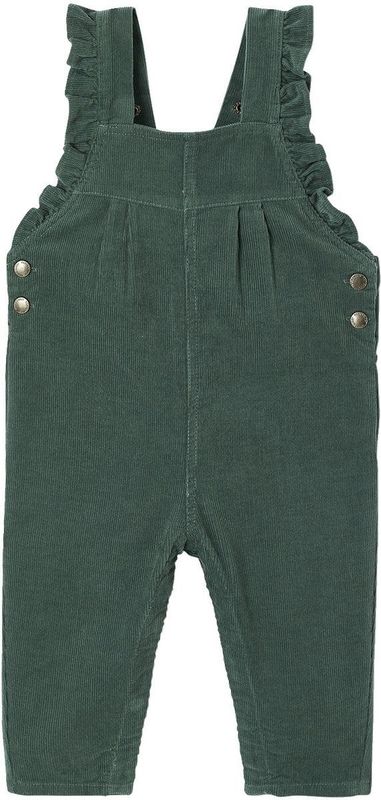 Tuinbroek - Groen - Fluweel - Met Ruches - Voor Meisjesbaby