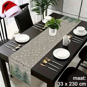 Allernieuwste.nl® Kerst Tafelloper Merry Christmas Kerstmis Ontwerp Decoratie Tafelband Kerstdiner 33 x 230 cm %%