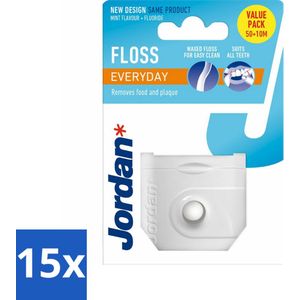 15 x Jordan Floss Everyday 50 meter - Jordan Floss - Tanden Tussenruimtes - Gebit Gezond