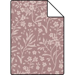 Proefstaal ESTAhome behang bloemetjes oudroze - 26.5 x 21 cm - 131133-S