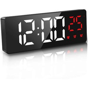 Digitale Nachtwekker met Temperatuur en Groot Display - 3 Alarmen, Snooze Functie, Spraakbediening