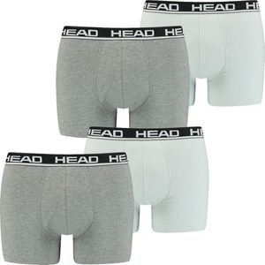 HEAD Heren Boxershorts HEAD BASIC BOXER 4er Pack 4 Pack Grijs M