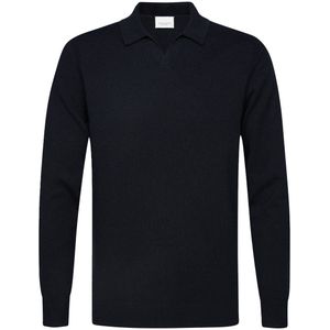 Profuomo - Luxury Poloshirt - Effen - Bruin - Lange Mouw