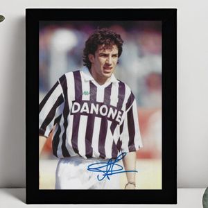 Alessandro Del Piero Ingelijste Handtekening – 15 x 10cm In Klassiek Zwart Frame – Gedrukte handtekening – Juventus - Voetbal