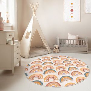 Kinderkamer Vloerkleed Rond Tapijt|Educatieve kindertapijten|Antislip Kindervloerkleed|Kinderen Tapijt Decor|Speelkleed|Kleurrijk kindervloerkleed|Jungletocht