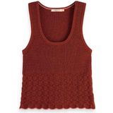 Scotch & Soda Relaxed Fit Pointelle Mouwloos T-shirt