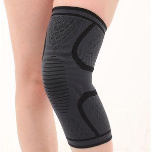 Jonyx - Kniebrace - Knieband - Compressie - Bandage - Knee sleeve - Tegen blessures - Elastisch - Grijs - Maat L