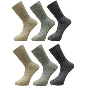 Noorse Wollen Sokken Wintersokken Alpaka Sokken 6 Pack