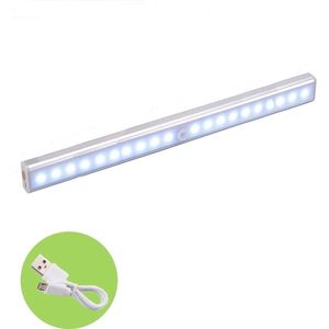 LED Lamp Met Beweging Sensor 30CM - Inclusief Type C Kabel - Nacht Lamp - Warm White - USB Oplaadbaar - Light Motion Sensor