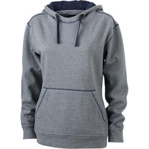 James and Nicholson Vrouwen/dames Lifestyle Hoodie (Grijs Melange/Zwaar)